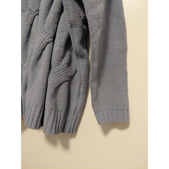 J. Jill Chenille Sweater Chunky Cable Knit Periwinkle Blue Petite Small NWT - Picture 3 of 7